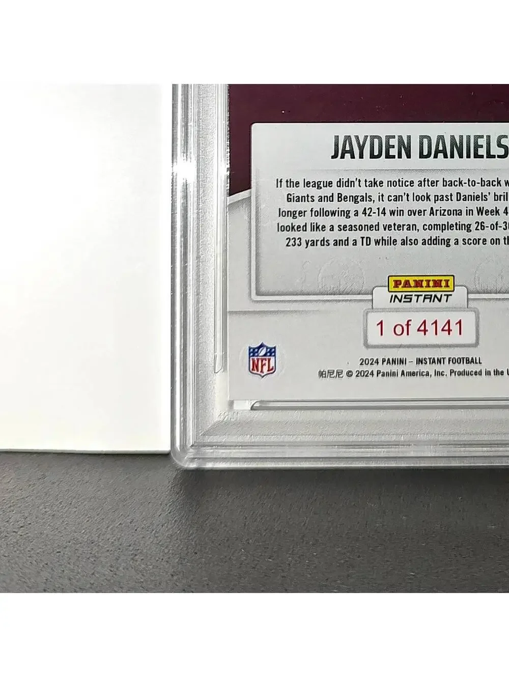Jayden Daniels Rookie 2024 Panini Instant NFL #62 PSA 10 Gem Mint